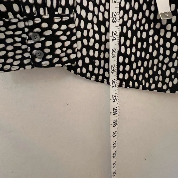 J Crew Black and White Polka Dot Cotton Button-Up Shirt XL - Picture 7 of 8